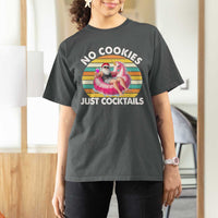 Santa Christmas In July T Shirt For Women No Cookies Just Cocktails Flamingo Summer Beach Hawaii - Wonder Print Shop