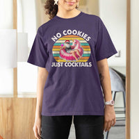 Santa Christmas In July T Shirt For Women No Cookies Just Cocktails Flamingo Summer Beach Hawaii - Wonder Print Shop
