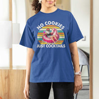 Santa Christmas In July T Shirt For Women No Cookies Just Cocktails Flamingo Summer Beach Hawaii - Wonder Print Shop