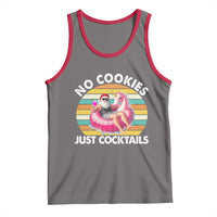 Santa Christmas In July Tank Top No Cookies Just Cocktails Flamingo Summer Beach Hawaii - Wonder Print Shop