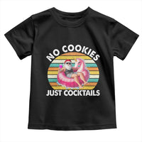 Santa Christmas In July Toddler T Shirt No Cookies Just Cocktails Flamingo Summer Beach Hawaii - Wonder Print Shop