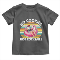 Santa Christmas In July Toddler T Shirt No Cookies Just Cocktails Flamingo Summer Beach Hawaii - Wonder Print Shop