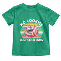 Santa Christmas In July Toddler T Shirt No Cookies Just Cocktails Flamingo Summer Beach Hawaii - Wonder Print Shop