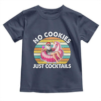 Santa Christmas In July Toddler T Shirt No Cookies Just Cocktails Flamingo Summer Beach Hawaii - Wonder Print Shop