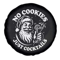 Funny Santa Christmas In July Spare Tire Cover No Cookies Just Cocktails Summer Xmas - Wonder Print Shop