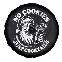 Funny Santa Christmas In July Spare Tire Cover No Cookies Just Cocktails Summer Xmas - Wonder Print Shop