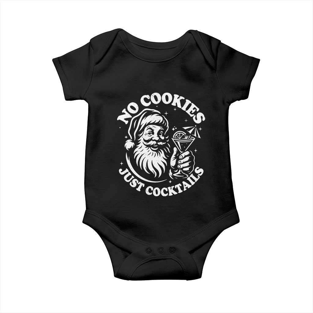 Funny Santa Christmas In July Baby Onesie No Cookies Just Cocktails Summer Xmas - Wonder Print Shop