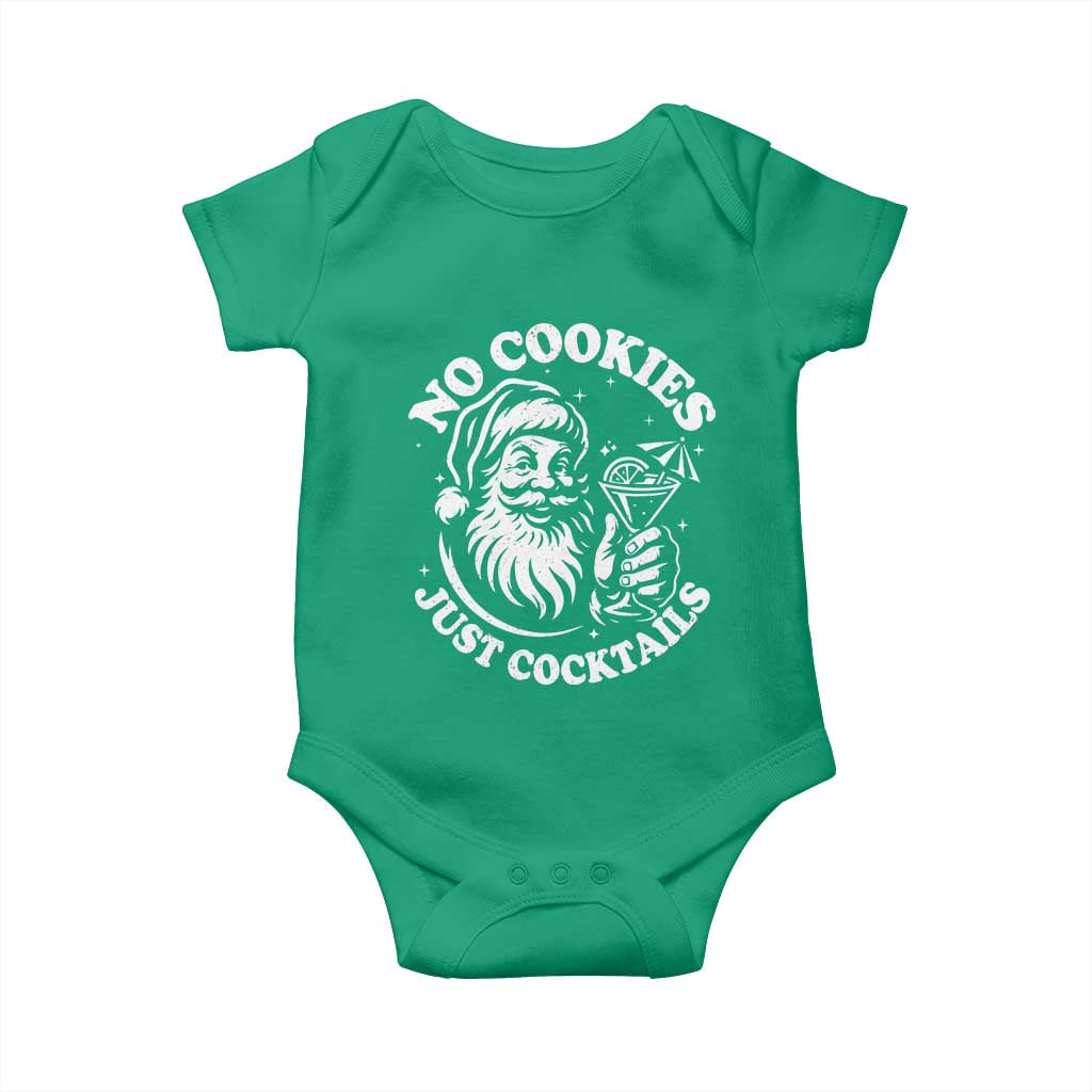 Funny Santa Christmas In July Baby Onesie No Cookies Just Cocktails Summer Xmas - Wonder Print Shop