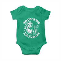 Funny Santa Christmas In July Baby Onesie No Cookies Just Cocktails Summer Xmas - Wonder Print Shop