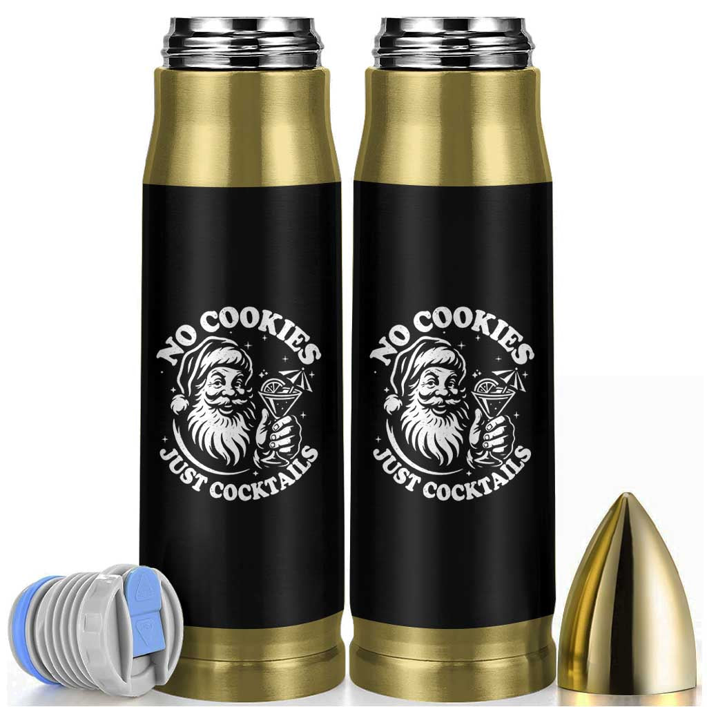 Funny Santa Christmas In July Bullet Tumbler No Cookies Just Cocktails Summer Xmas - Wonder Print Shop