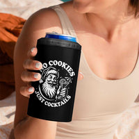 Funny Santa Christmas In July 4 in 1 Can Cooler Tumbler No Cookies Just Cocktails Summer Xmas - Wonder Print Shop