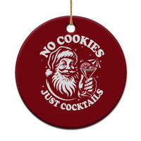 Funny Santa Xmas In July Ceramic Ornament No Cookies Just Cocktails Summer Xmas - Wonder Print Shop