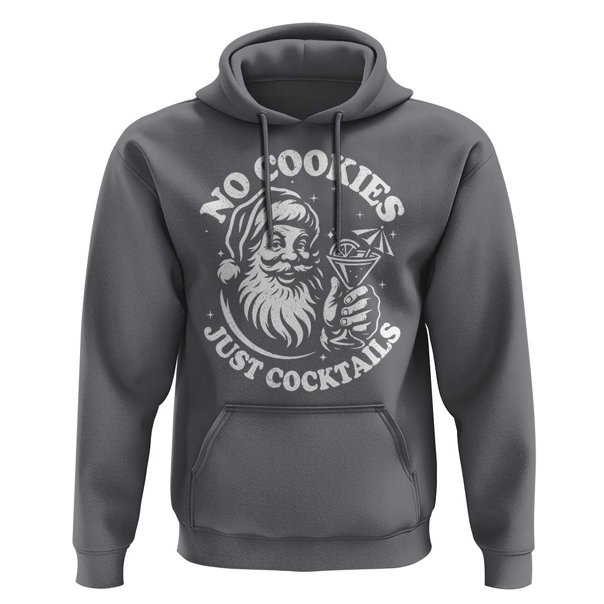 Funny Santa Christmas In July Hoodie No Cookies Just Cocktails Summer Xmas - Wonder Print Shop