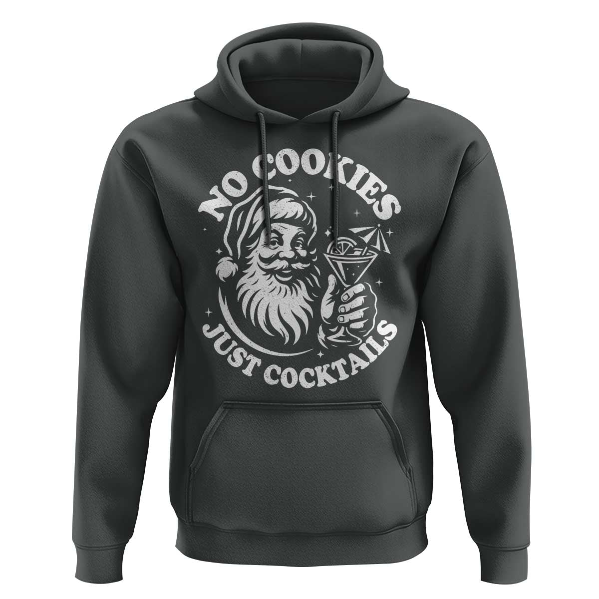 Funny Santa Christmas In July Hoodie No Cookies Just Cocktails Summer Xmas - Wonder Print Shop