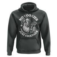 Funny Santa Christmas In July Hoodie No Cookies Just Cocktails Summer Xmas - Wonder Print Shop