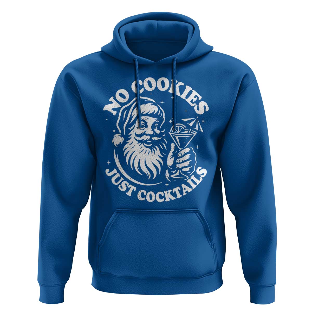Funny Santa Christmas In July Hoodie No Cookies Just Cocktails Summer Xmas - Wonder Print Shop