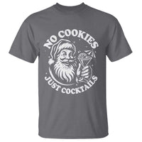 Funny Santa Christmas In July T Shirt No Cookies Just Cocktails Summer Xmas - Wonder Print Shop