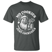 Funny Santa Christmas In July T Shirt No Cookies Just Cocktails Summer Xmas - Wonder Print Shop