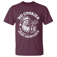 Funny Santa Christmas In July T Shirt No Cookies Just Cocktails Summer Xmas - Wonder Print Shop