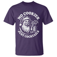 Funny Santa Christmas In July T Shirt No Cookies Just Cocktails Summer Xmas - Wonder Print Shop