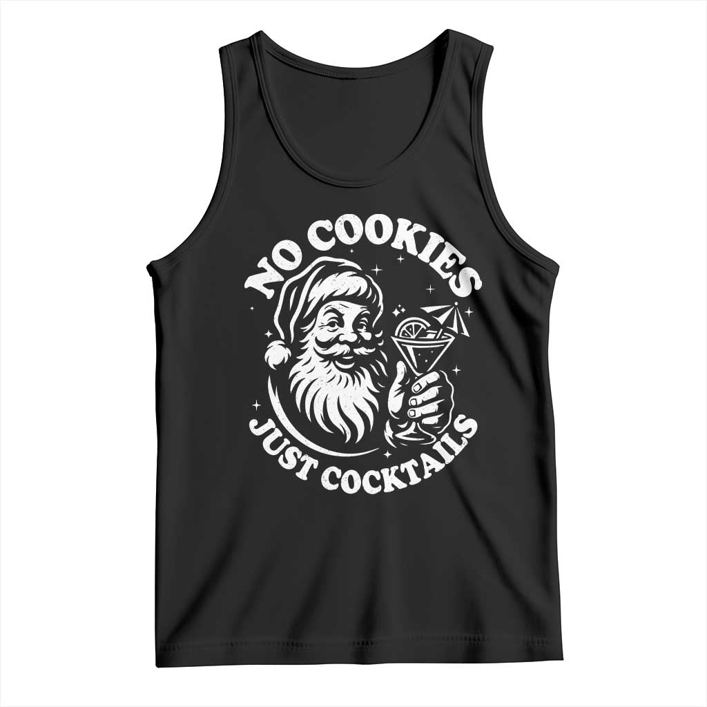 Funny Santa Christmas In July Tank Top No Cookies Just Cocktails Summer Xmas - Wonder Print Shop