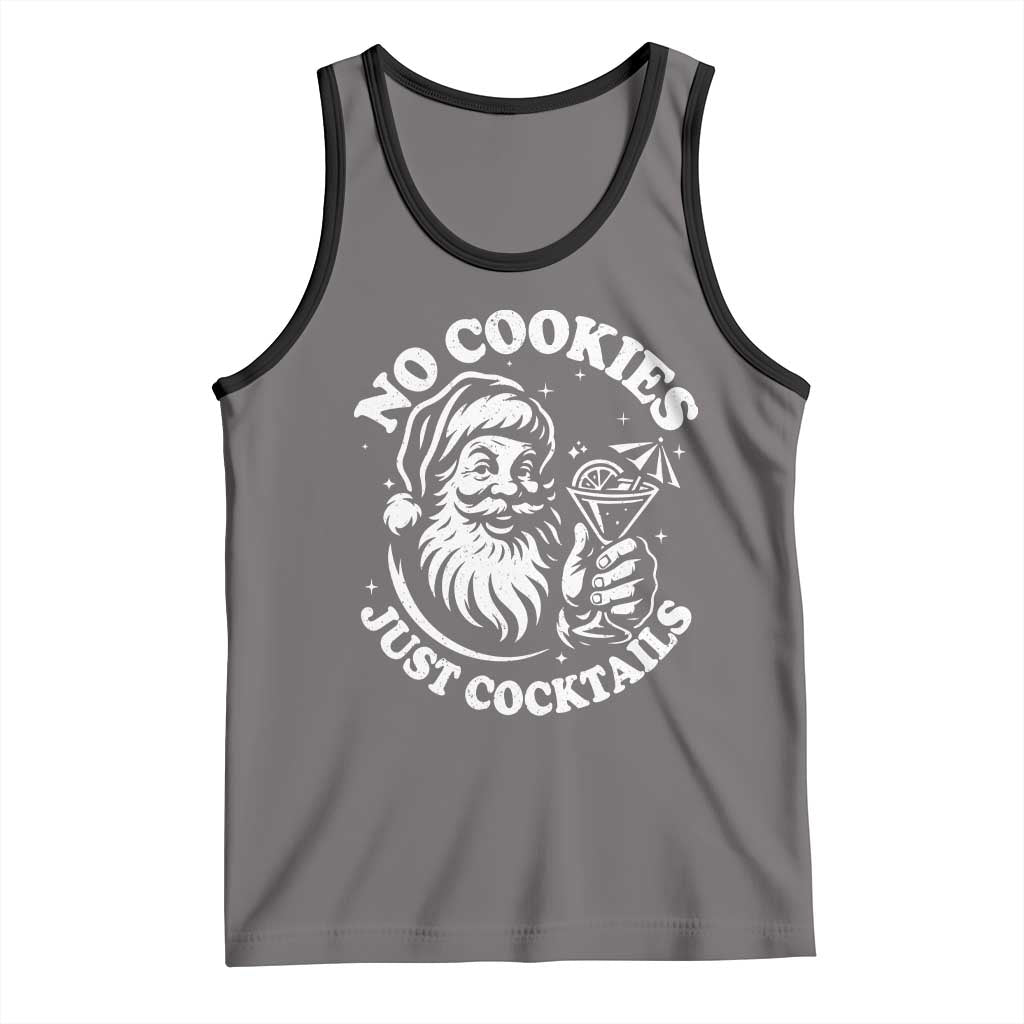 Funny Santa Christmas In July Tank Top No Cookies Just Cocktails Summer Xmas - Wonder Print Shop