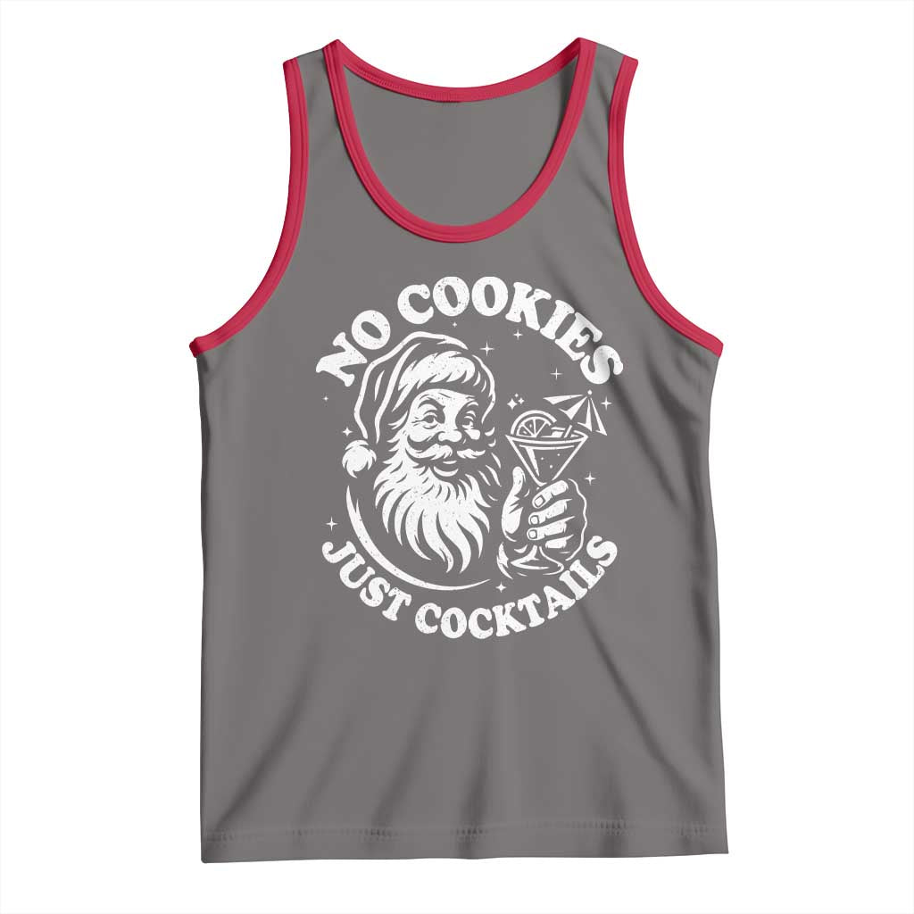 Funny Santa Christmas In July Tank Top No Cookies Just Cocktails Summer Xmas - Wonder Print Shop