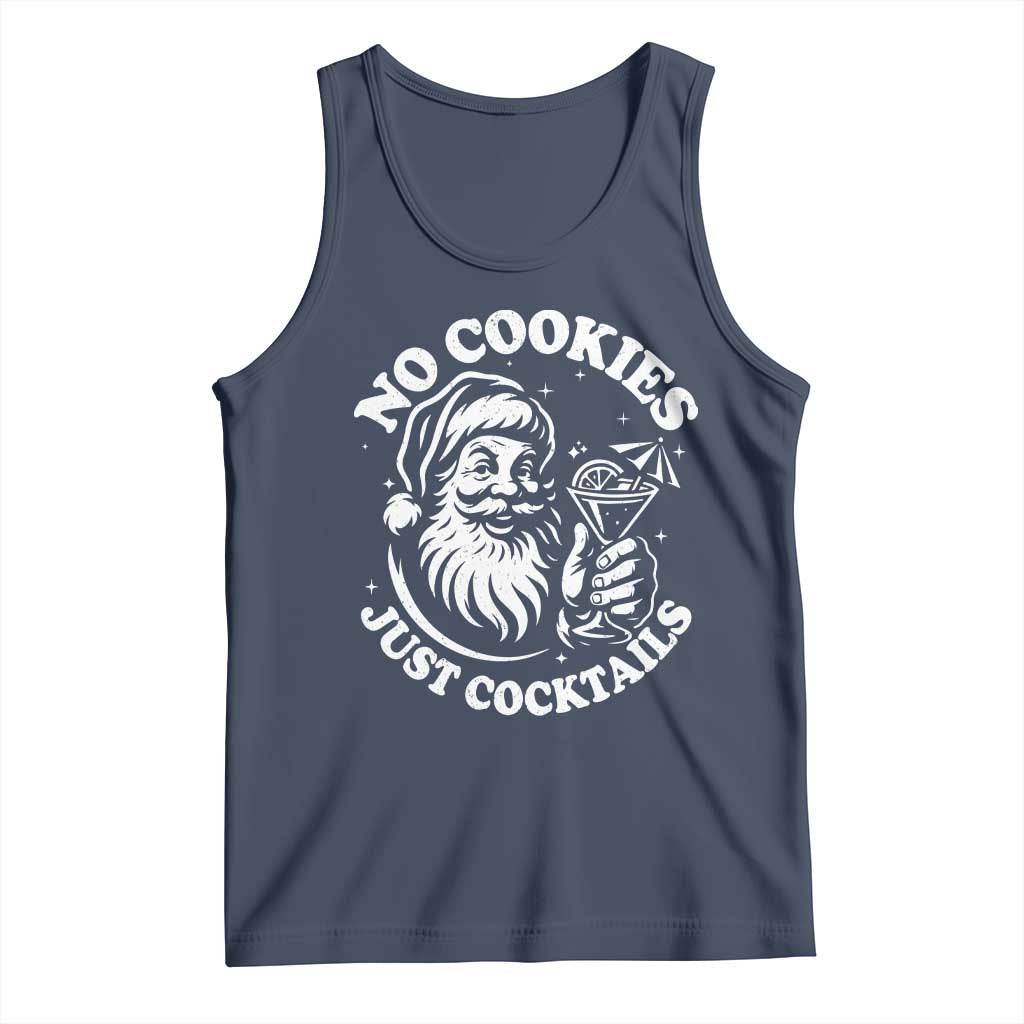 Funny Santa Christmas In July Tank Top No Cookies Just Cocktails Summer Xmas - Wonder Print Shop