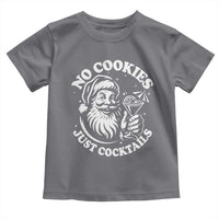 Funny Santa Christmas In July Toddler T Shirt No Cookies Just Cocktails Summer Xmas - Wonder Print Shop