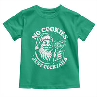 Funny Santa Christmas In July Toddler T Shirt No Cookies Just Cocktails Summer Xmas - Wonder Print Shop