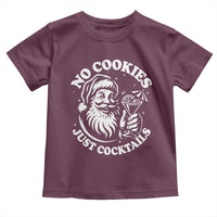 Funny Santa Christmas In July Toddler T Shirt No Cookies Just Cocktails Summer Xmas - Wonder Print Shop