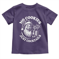 Funny Santa Christmas In July Toddler T Shirt No Cookies Just Cocktails Summer Xmas - Wonder Print Shop