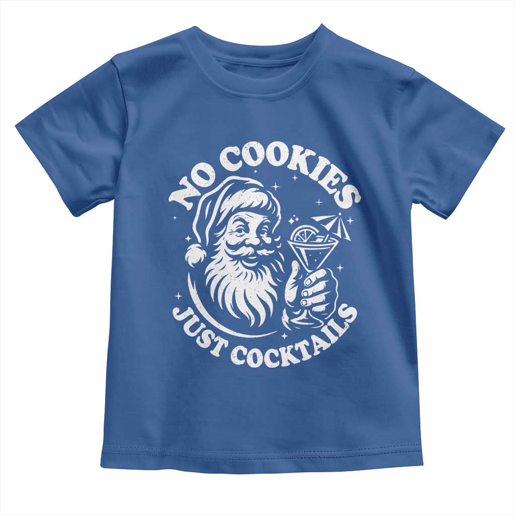 Funny Santa Christmas In July Toddler T Shirt No Cookies Just Cocktails Summer Xmas - Wonder Print Shop