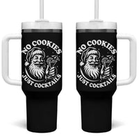 Funny Santa Christmas In July Tumbler With Handle No Cookies Just Cocktails Summer Xmas - Wonder Print Shop