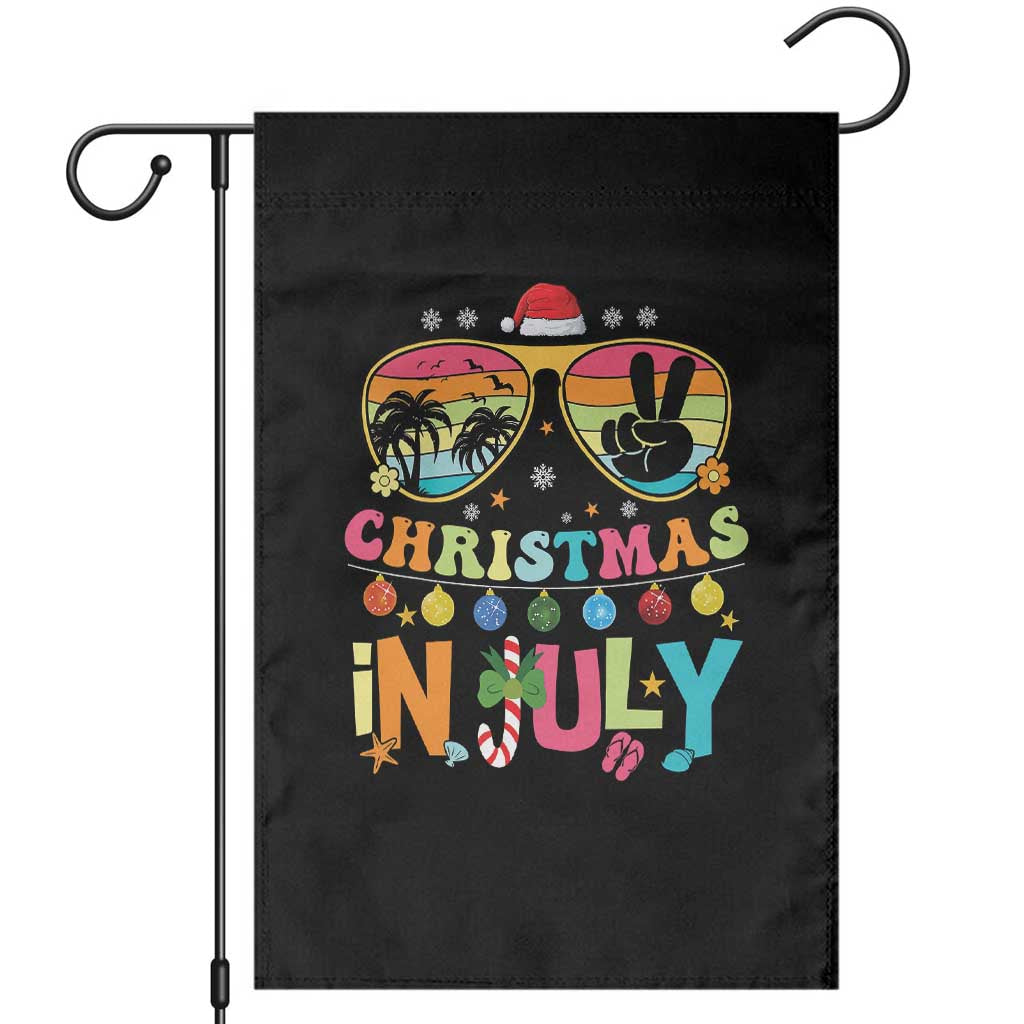 Sunglasses Beach Christmas in July Garden Flag Santa Summer Xmas - Wonder Print Shop