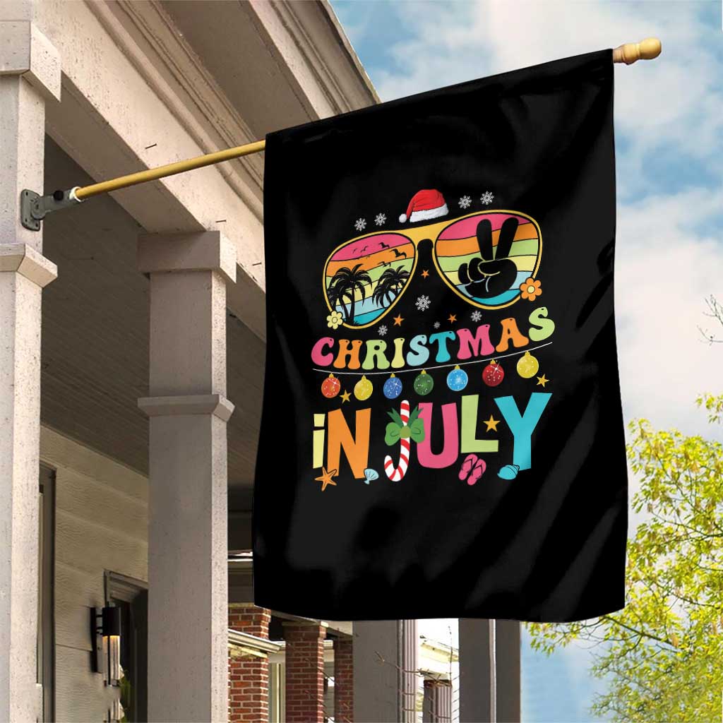 Sunglasses Beach Christmas in July Garden Flag Santa Summer Xmas - Wonder Print Shop