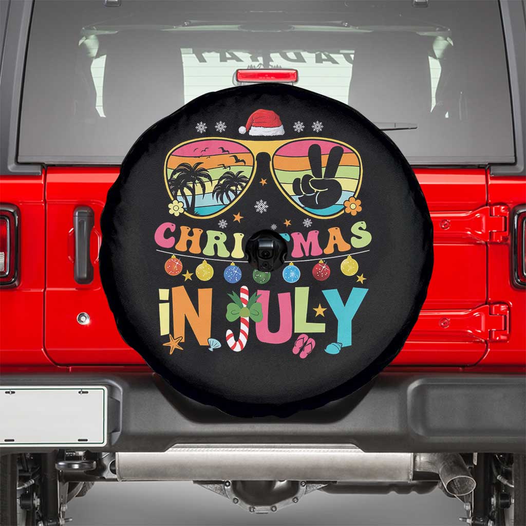 Sunglasses Beach Christmas in July Spare Tire Cover Santa Summer Xmas - Wonder Print Shop