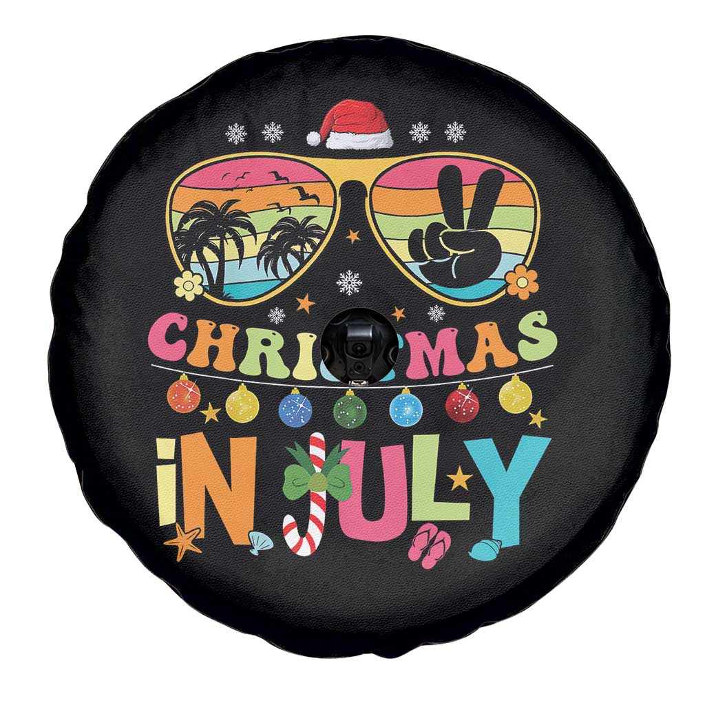 Sunglasses Beach Christmas in July Spare Tire Cover Santa Summer Xmas - Wonder Print Shop