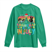 Sunglasses Beach Christmas in July Long Sleeve Shirt Santa Summer Xmas - Wonder Print Shop
