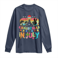 Sunglasses Beach Christmas in July Long Sleeve Shirt Santa Summer Xmas - Wonder Print Shop