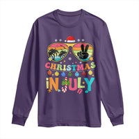 Sunglasses Beach Christmas in July Long Sleeve Shirt Santa Summer Xmas - Wonder Print Shop
