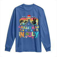 Sunglasses Beach Christmas in July Long Sleeve Shirt Santa Summer Xmas - Wonder Print Shop