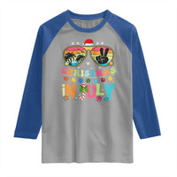 Sunglasses Beach Christmas in July Raglan Shirt Santa Summer Xmas - Wonder Print Shop