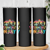 Sunglasses Beach Christmas in July Skinny Tumbler Santa Summer Xmas - Wonder Print Shop