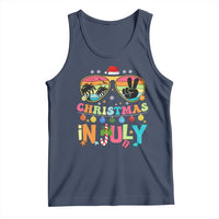 Sunglasses Beach Christmas in July Tank Top Santa Summer Xmas - Wonder Print Shop