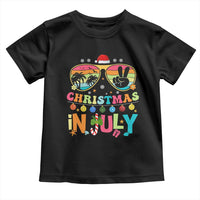 Sunglasses Beach Christmas in July Toddler T Shirt Santa Summer Xmas - Wonder Print Shop