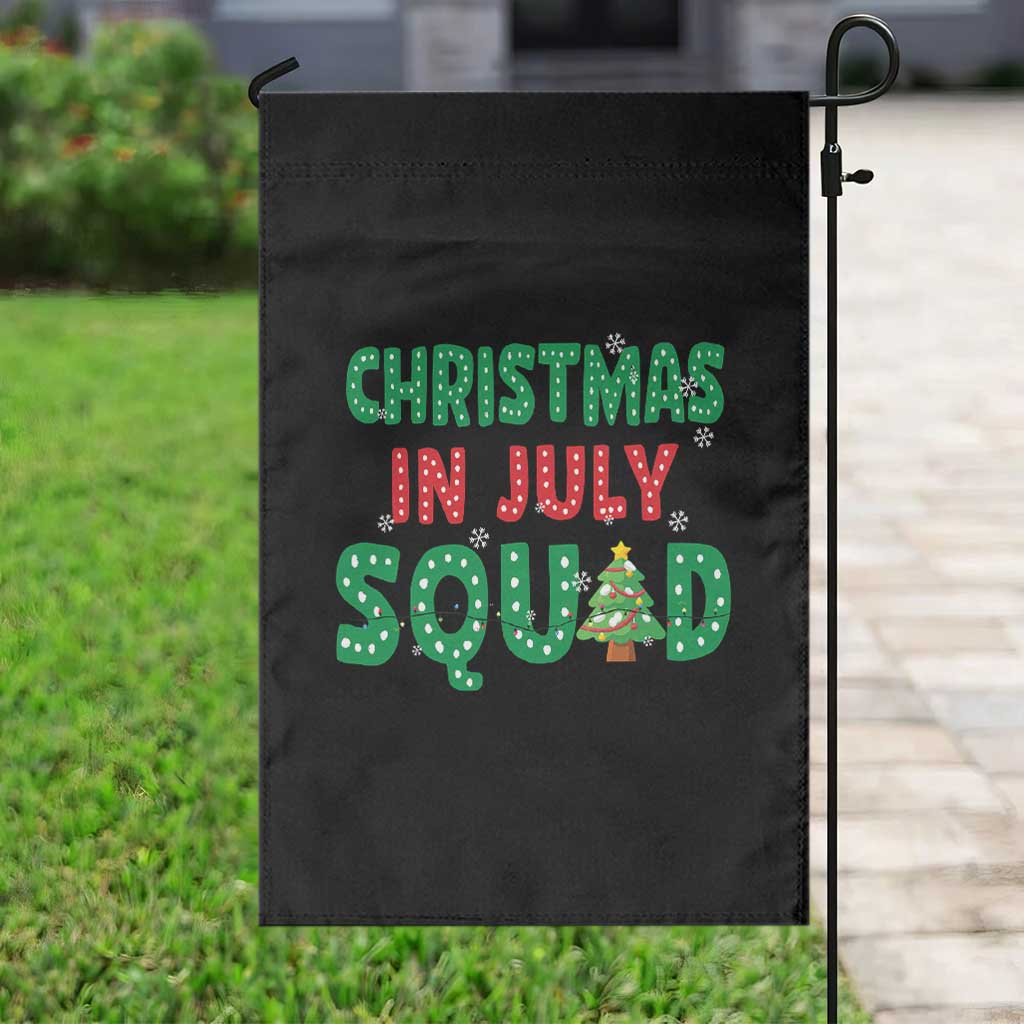 Christmas In July Squad Garden Flag Funny Summer Xmas - Wonder Print Shop