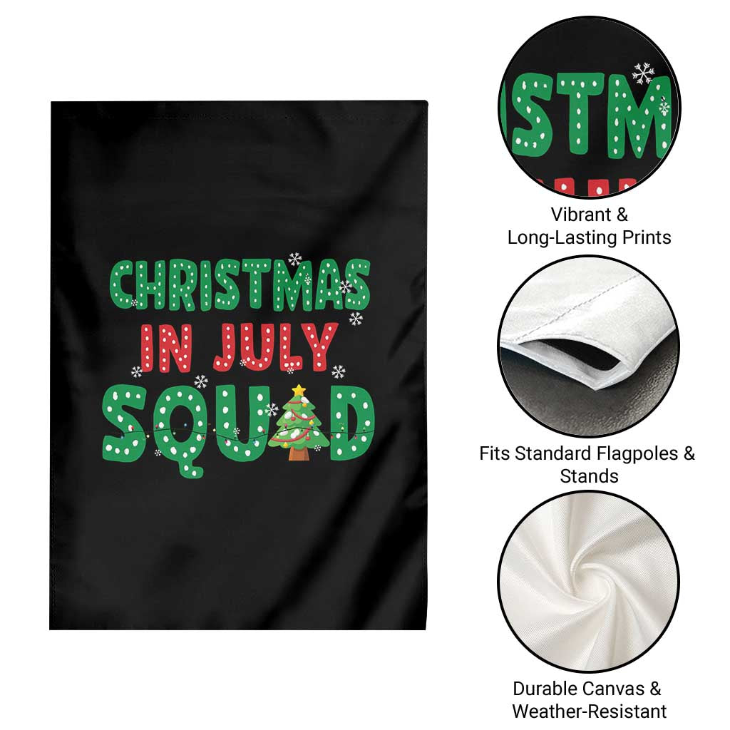 Christmas In July Squad Garden Flag Funny Summer Xmas - Wonder Print Shop