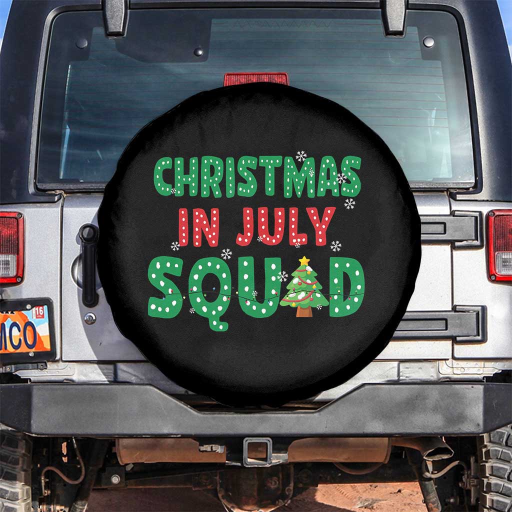 Christmas In July Squad Spare Tire Cover Funny Summer Xmas - Wonder Print Shop