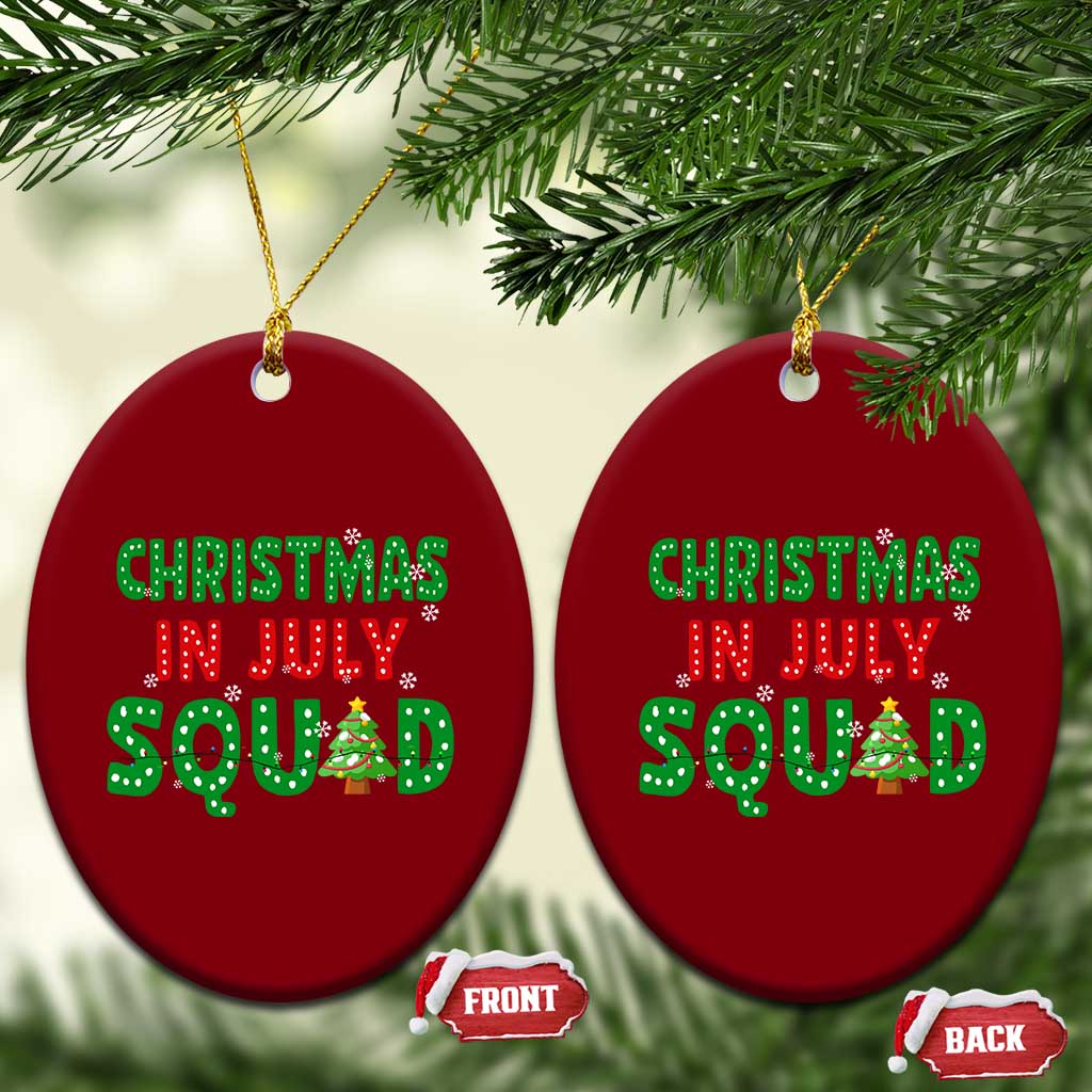 Xmas In July Squad Ceramic Ornament Funny Summer Xmas - Wonder Print Shop